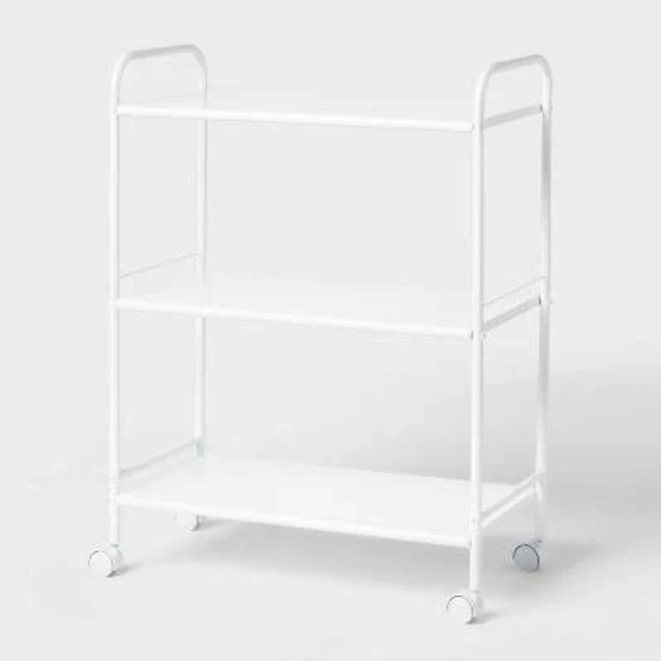 Brightroom 3 Shelf Wide Metal Storage Cart
