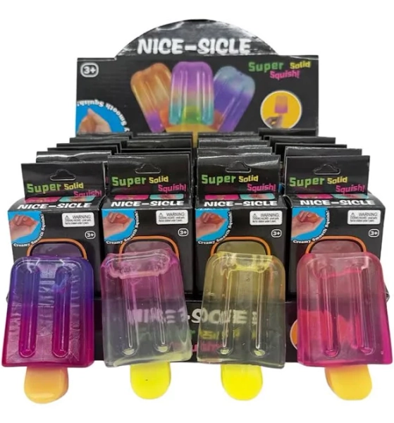 Nice-Sicle Squish Toy | Popsicle Sensory Fidget Toy | Slow Rise Squishy Toy | Kids Party Favor | Stress Relief Toy | Cute Ice Pop Squish