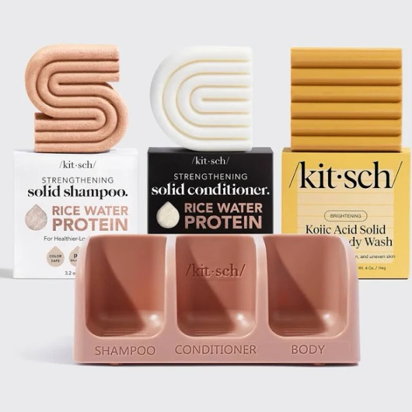 Rice Water Shampoo & Conditioner, Kojic Acid Wash, FREE Terracotta Soap Dish & FREE Shipping By Kitsch