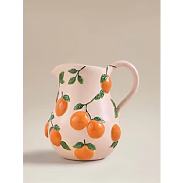 Peach Stoneware Jug