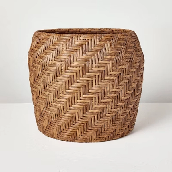 12"x14" Small Round Woven Patterned Outdoor Plant Basket - Hearth & Hand™ with Magnolia