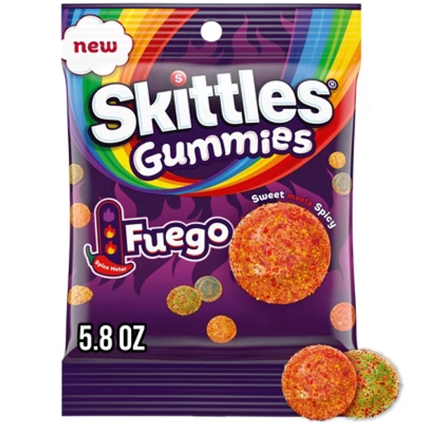 Skittles Fuego Gummies Candy - 5.8oz