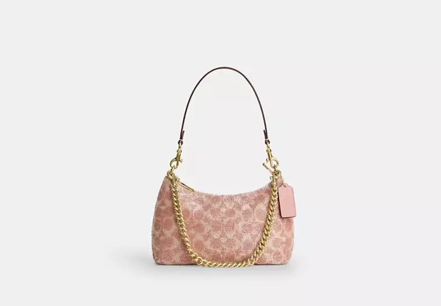 Teri Shoulder Bag In Signature Beaded Satin
