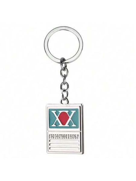 1pc Hot-Blooded Cartoon Anime HXH Peripherals, Personalized Fashion Full-Time Hunter Logo Badge Decorative Keychain, Suitable For Daily Wear Gift Souvenir Car Accessories Bag Charm School Bag Accessories Lanyards With Id Holder Car Accessories Bag Charms