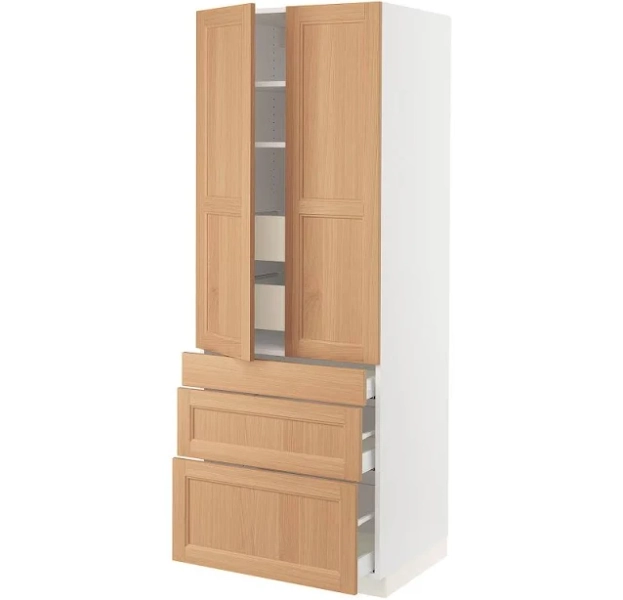 IKEA SEKTION / MAXIMERA high cabinet with 2 doors/3 fronts/5 drawers