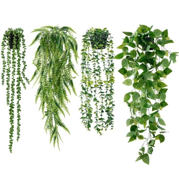 fake hanging decor plants