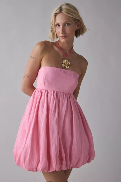 Bardot Benita Strapless Bubble Hem Babydoll Mini Dress