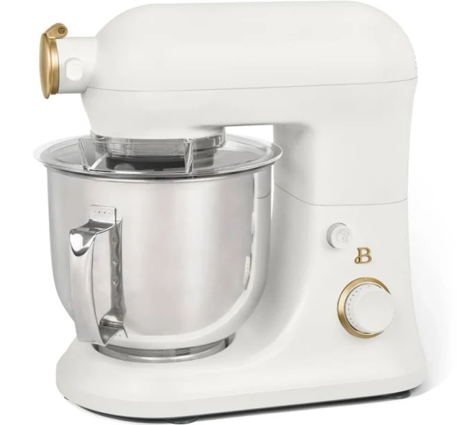 Beautiful 6 Qt Tilt-Head Stand Mixer with Dough Hook Flat Beater