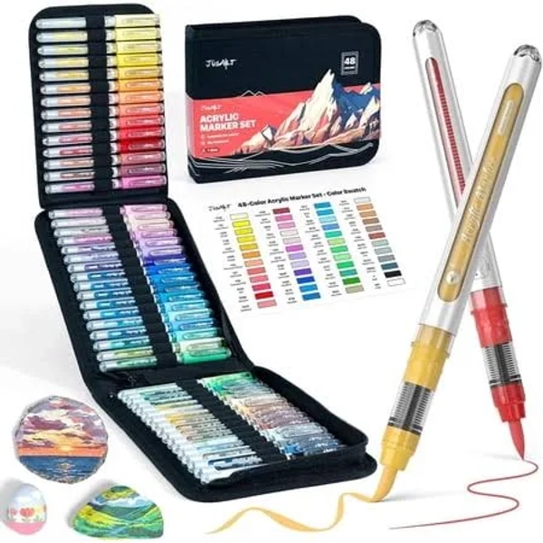 Jusart 72 Colors Acrylic Paint Markers