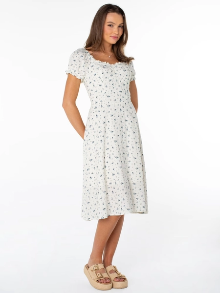 Celebrity Pink Women's and Women's Plus Puff Sleeve Midi Dress, Sizes XS-4X - Walmart.com