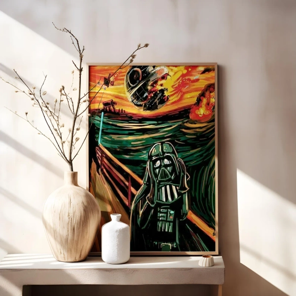 Darth Vader 'the Scream' Art Print: Star Wars Parody Poster - Etsy