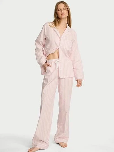 Women's Victoria's Secret Heritage Cotton Long Pajama Set