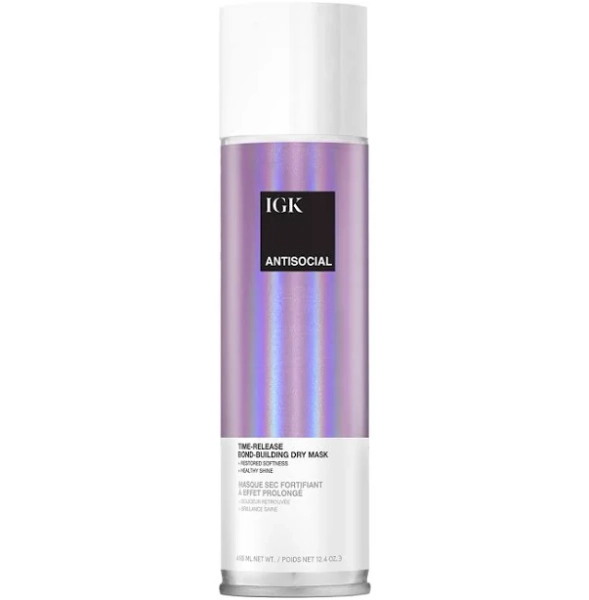 Antisocial Dry Hair Mask for Dry Damaged Hair | No Rinse | No Mess | Jumbo Size | By IGK Hair