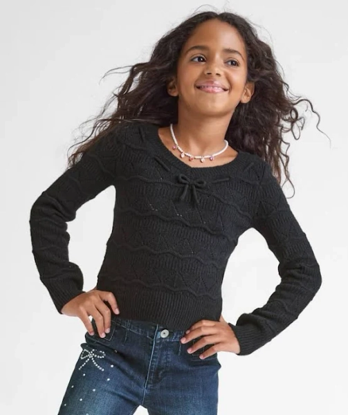 The Children's Place Girls Pointelle Bow Sweater