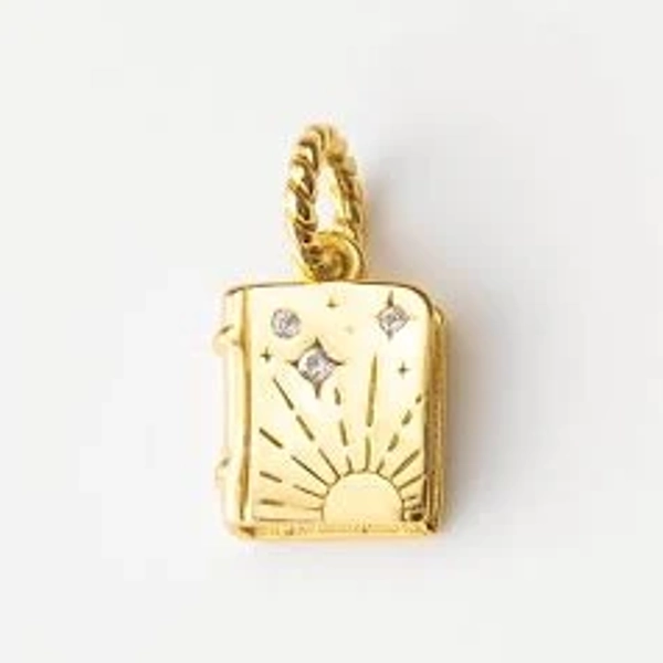 GLDN Cosmic Unfolding Book Charm Sterling