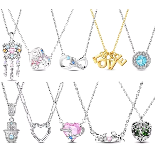 Heart shaped Cross Little Bear Tree of Life Necklace 925 Sterling Silver Fashion Women's Jewelry Gift for Mother Sisters Friends - AliExpress 36