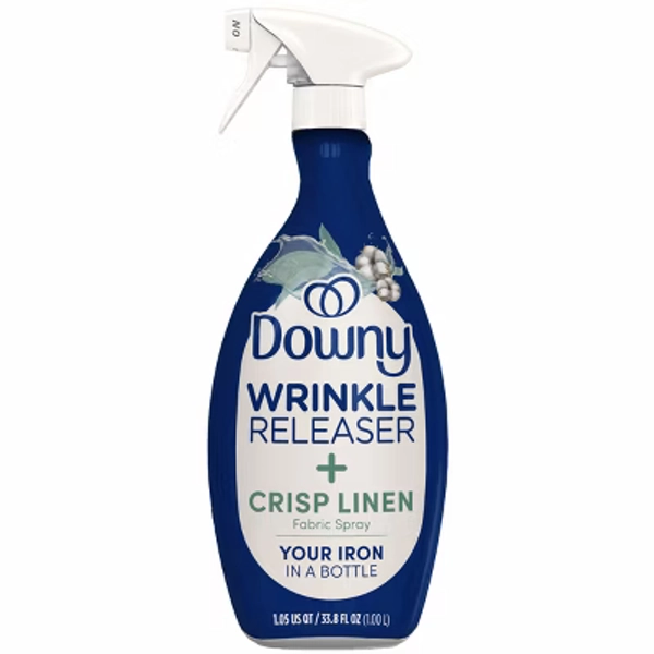 Downy Crisp Linen Wrinkle Releaser Spray - 33.8oz: Dye-Free, Ready to Use, Anti-Static, Locking Lid