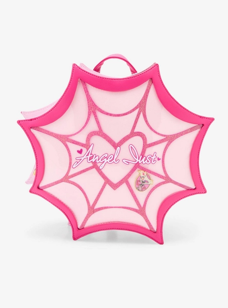 Hazbin Hotel Angel Dust Spiderweb Pin Collector Mini Backpack