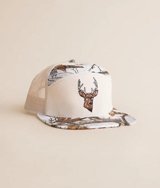 White Whitetail Camo Trucker Hat