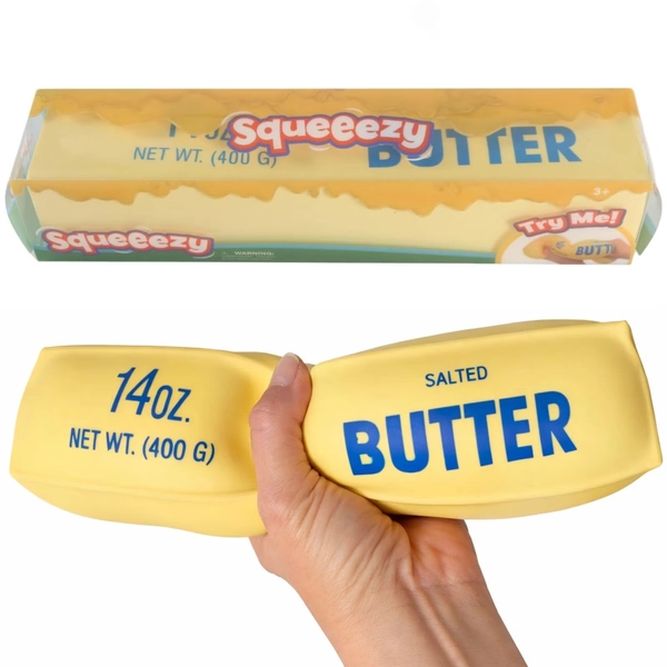 14oz Big Squeezy Butter Toy - Jumbo Butter Stick Squishy - Realistic Slow Rising Food Fidget Toy for Stress Relief & Anxiety Relaxation 2026 - Walmart.com