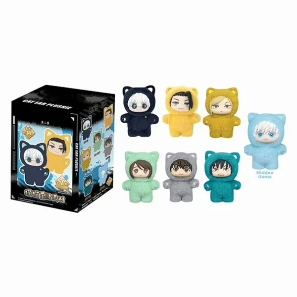 Jujutsu - Kaisen Cat Ear Series Plush Figure Blind Box – 5.5" Standing Pose Jujutsu - Kaisen Blind Box, Collectible JJK Figure Toys, Christmas Birthday Gifts for Girls Boys Kids, 1 Sealed Blind Box