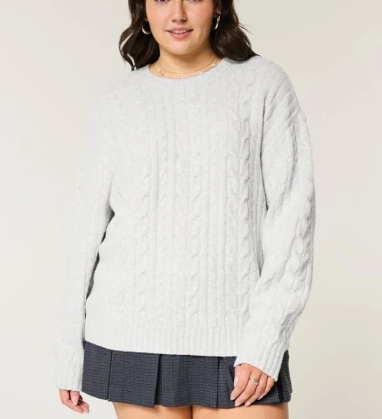 Hollister Women's Comfy Cloud Cable-Knit Sweater