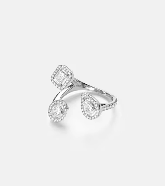 Bague My Twin Trilogy en or blanc 18 ct et diamants