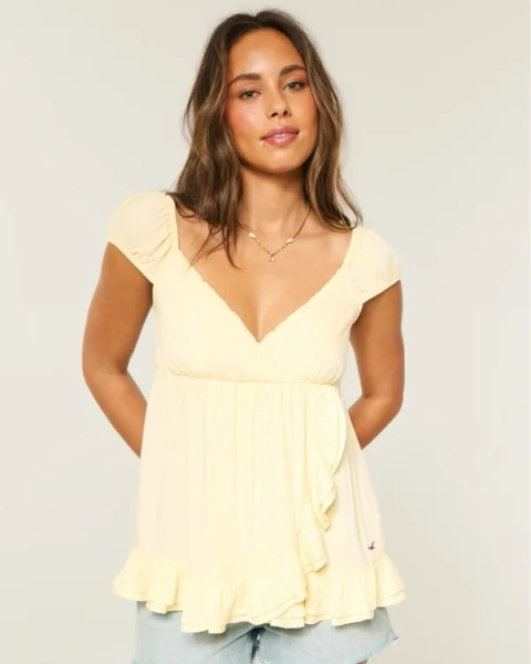 Easy Wrap Icon Babydoll Top
