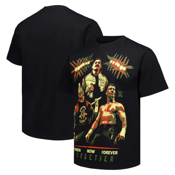 Men's Ripple Junction Black Eddie Guerrero Dom, Rey, Eddie Boxy T-Shirt