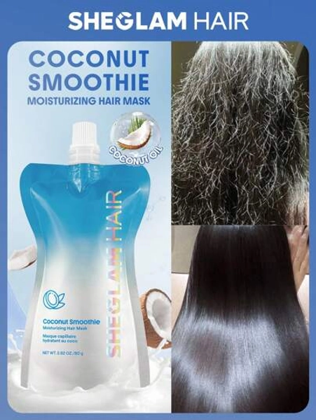 SHEGLAM HAIR Coconut Smoothie Moisturizing Hair Mask,Lasting Radiance,Reduces Frizz,Enhances Gloss & Shine,Quench Thirsty Strands,Improve Elasticity & Flexibility,Tame Frizz & Flyaways,Restore Sheen & Softness,Lasting Milky Aroma For All Hair Types Graduation Birthday Holiday Summer Fall Autumn Y2K Fancy Fashion Women Makeup Cosmetic Party Beach Travel Camping Outdoors School Campus Festivals Decor Gift Present Rose Girl Best Color Charm Vibe Pink Christmas New Year Thanksgiving Day Valentine's Day