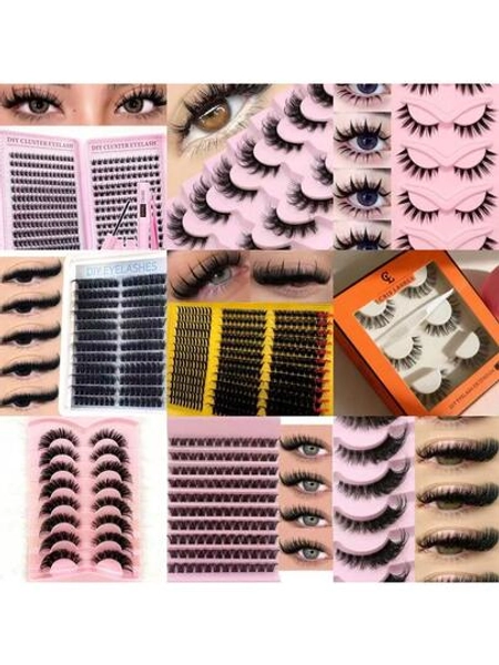 10 Row 200PCS Individual Lash Clusters 80D D Curl 8-16mm DIY Lash Clusters Extra Thick&Fluffy&Natural Look Reusable Individual Eyelash Extension Kit For Self Use At Home Or On-The-Go For Daily Life&Wedding&Dating&Party&Travel&Spring Daylash Clusters,Eyelash Clusters,Individual Eyelashes,Lashes,Fake Lashes