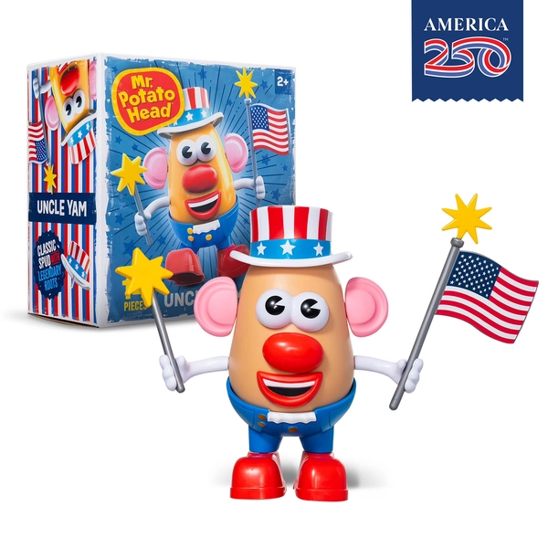 Mr. Potato Head Uncle Yam Walmart Exclusive 250th Anniversary, 14 Mix & Match Pieces, Flag Accessory & Storage Compartment, Ages 2+ - Walmart.com