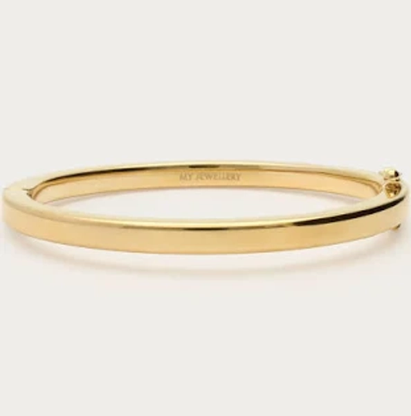 my jewellery Platte bangle met slotje