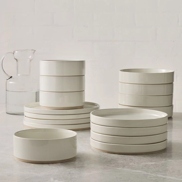 Straight-Sided Stoneware Dinnerware (Set of 16)
