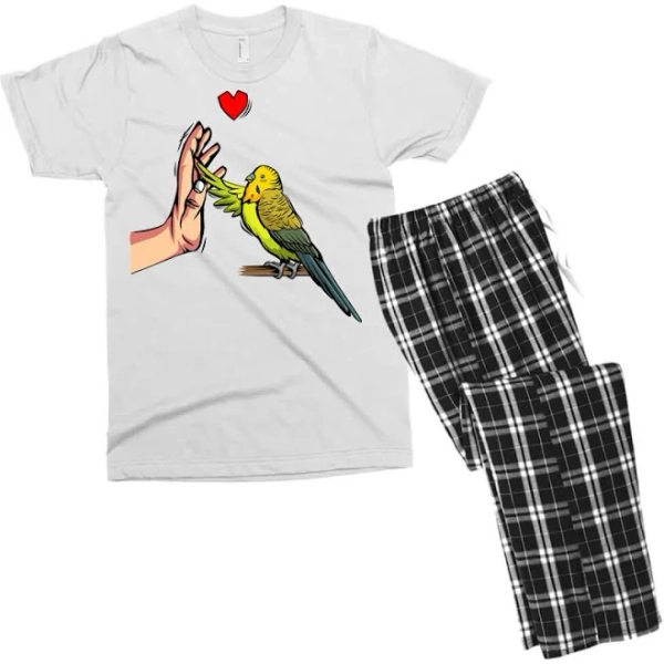 Artistshot Budgie Love Parakeet Pajama Set