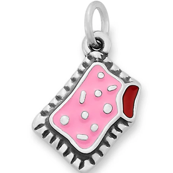 James Avery Sterling Silver Enamel Frosted Toaster Pastry Charm