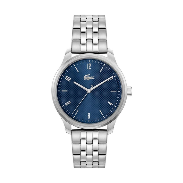 Montre Lacoste Lisbon - Boîtier Blanc - Cadran Blanc - Bracelet Argenté - Mécanisme en Quartz - Pour Homme - Histoire d'Or