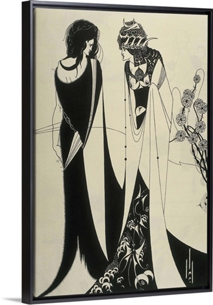 Illustrated edition from Oscar Wilde's play Salome Stretched Canvas, Black Floating Frame