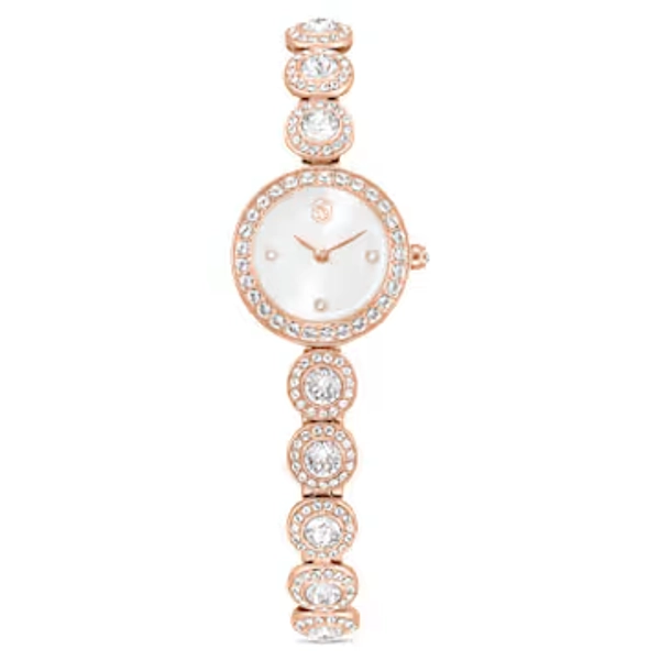 Una Angelic watch, Crystal bracelet, Rose gold tone, Rose gold-tone finish