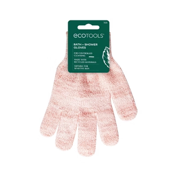 EcoTools Exfoliating Bath + Shower Gloves - Pink