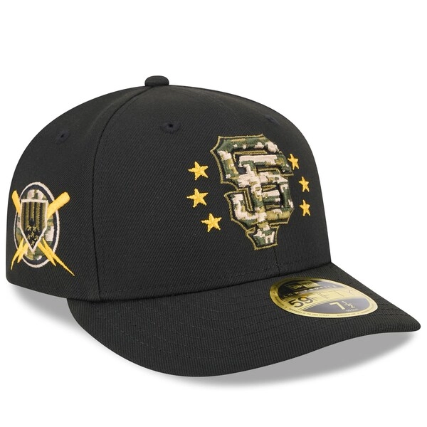  San Francisco Giants New Era 2024 Armed Forces Day Low Profile 59FIFTY Fitted Hat - Black