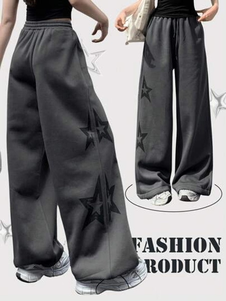DAZY Women's Loose Star Print Casual Pants, Autumn