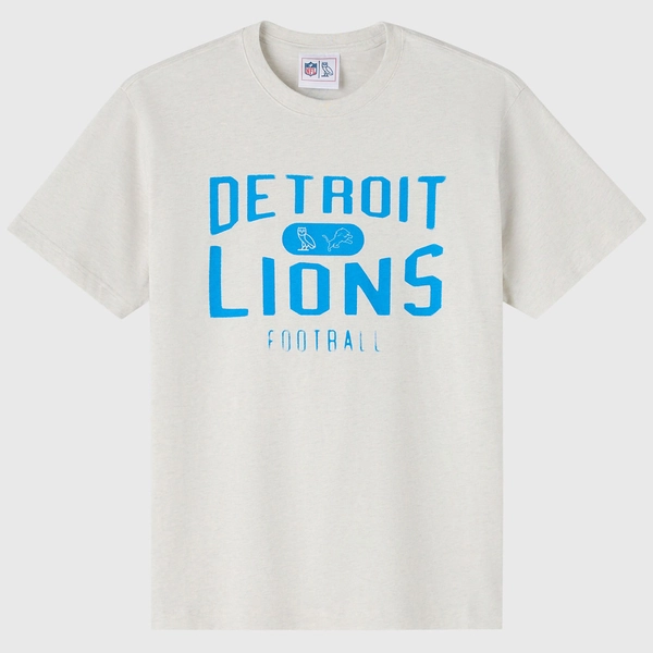 Unisex Detroit Lions OVO x NFL Heather Gray T-Shirt