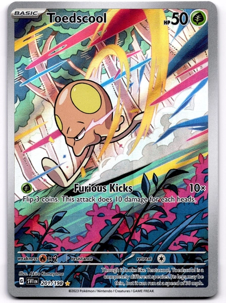 Toedscool 201/198 Scarlet &amp; Violet Base Set Illustration Rare Pokemon Card - NM