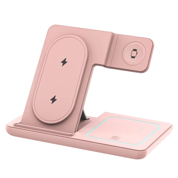 Soporte de cargador inalámbrico con luz nocturna plegable 3 en 1 de 30W para iPhone Apple Watch 2-8 SE Airpods Pro Samsung estación de carga rápida - AliExpress 
