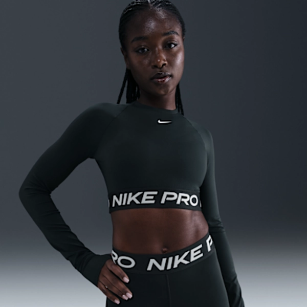 Nike Pro Women's Dri-FIT Cropped Long-Sleeve Top