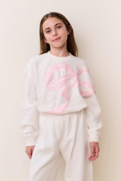 Tween Serafina Sequin Bow Sweatshirt