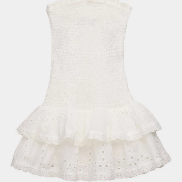 KatieJ NYC Girls' Melina Strapless Tiered Mini Dress