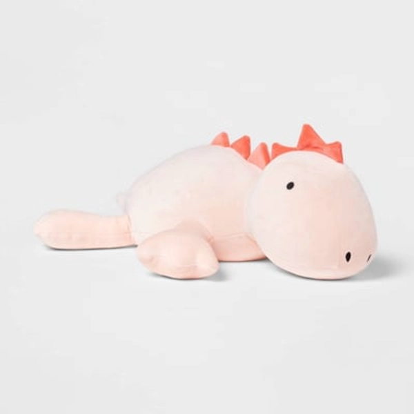 Dinosaur Weighted Plush Kids' Throw Pillow Pink - Pillowfort™