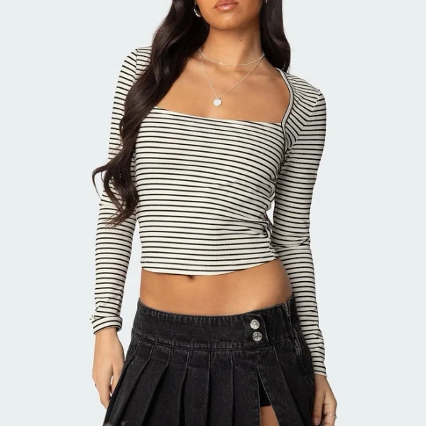 Edikted Women's Alex Striped Top